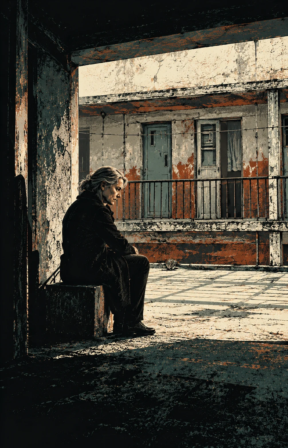 Illustrated scene from The Strangers of Santiago