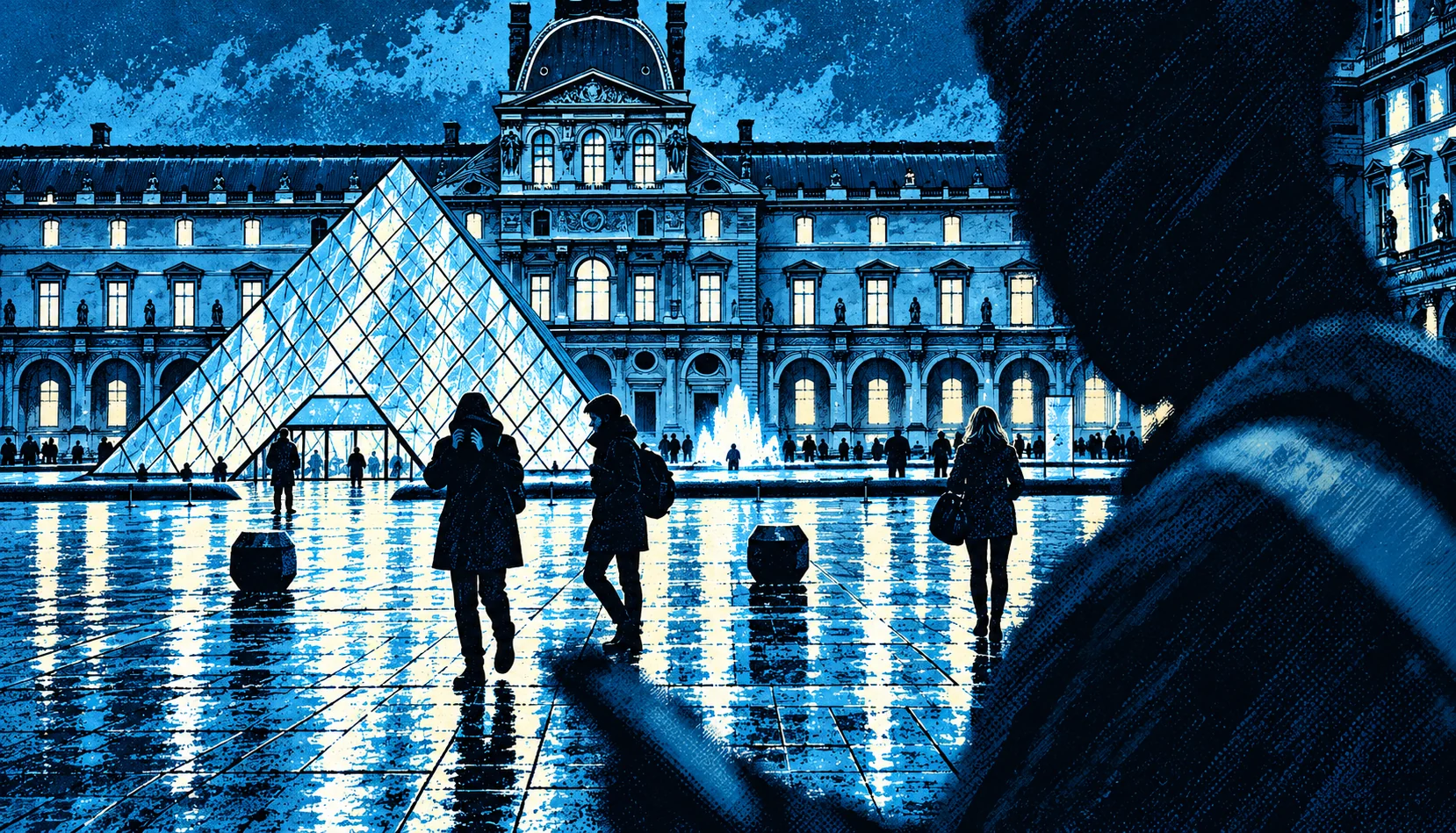 Illustrated scene from A Story In Paris