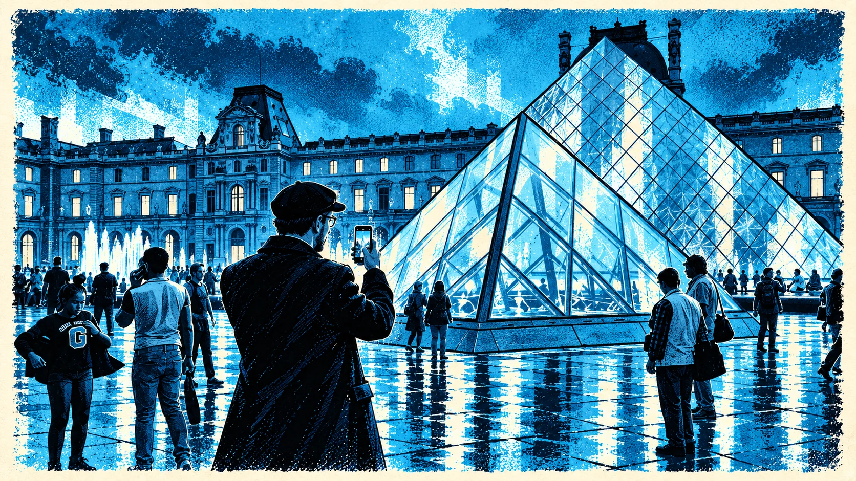 Illustrated scene from A Story In Paris
