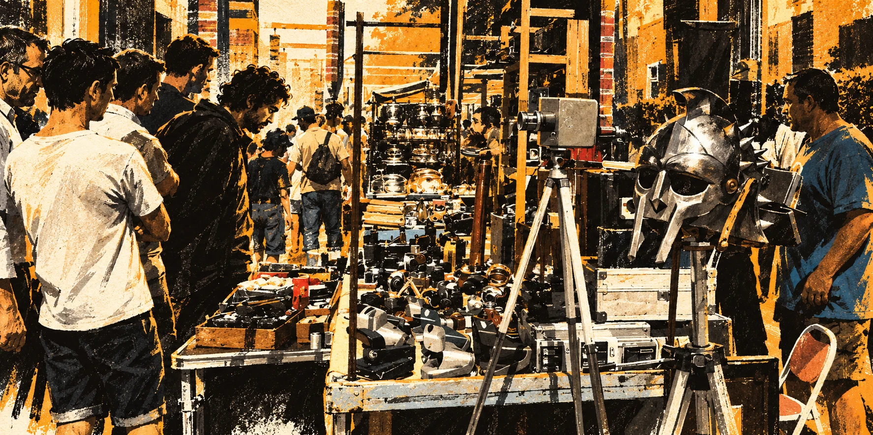 Illustrated scene from The Background Performers